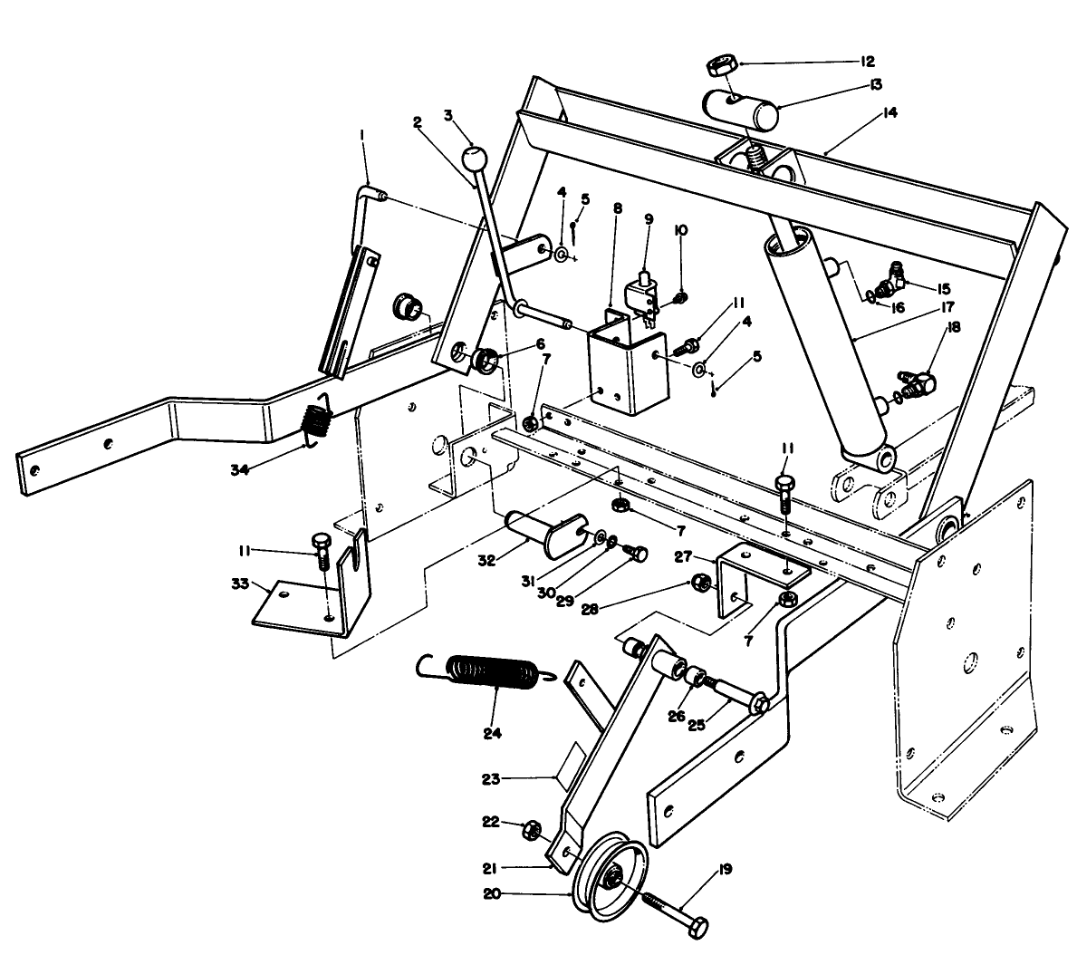 Parking Brake & Lift Frame Assembly