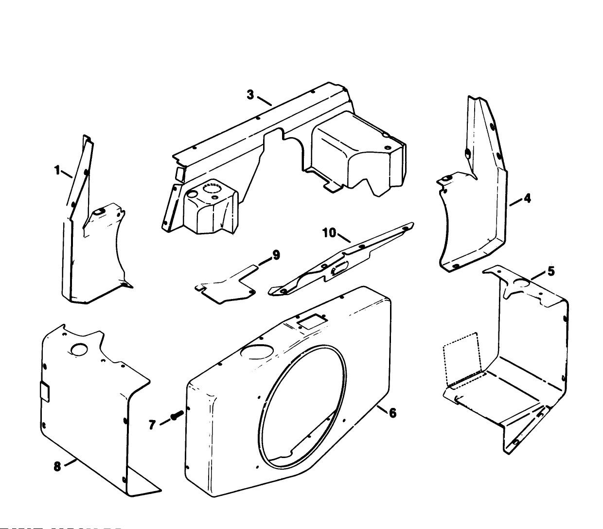 Baffles & Shroud-Engine Kohler Model No. Kt17qs Type No. 24324