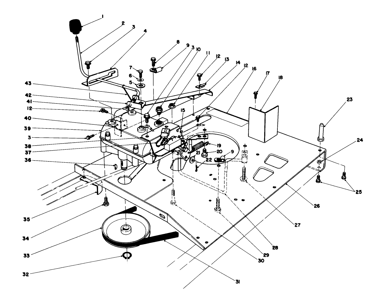 Engine Plate And Shift Assembly