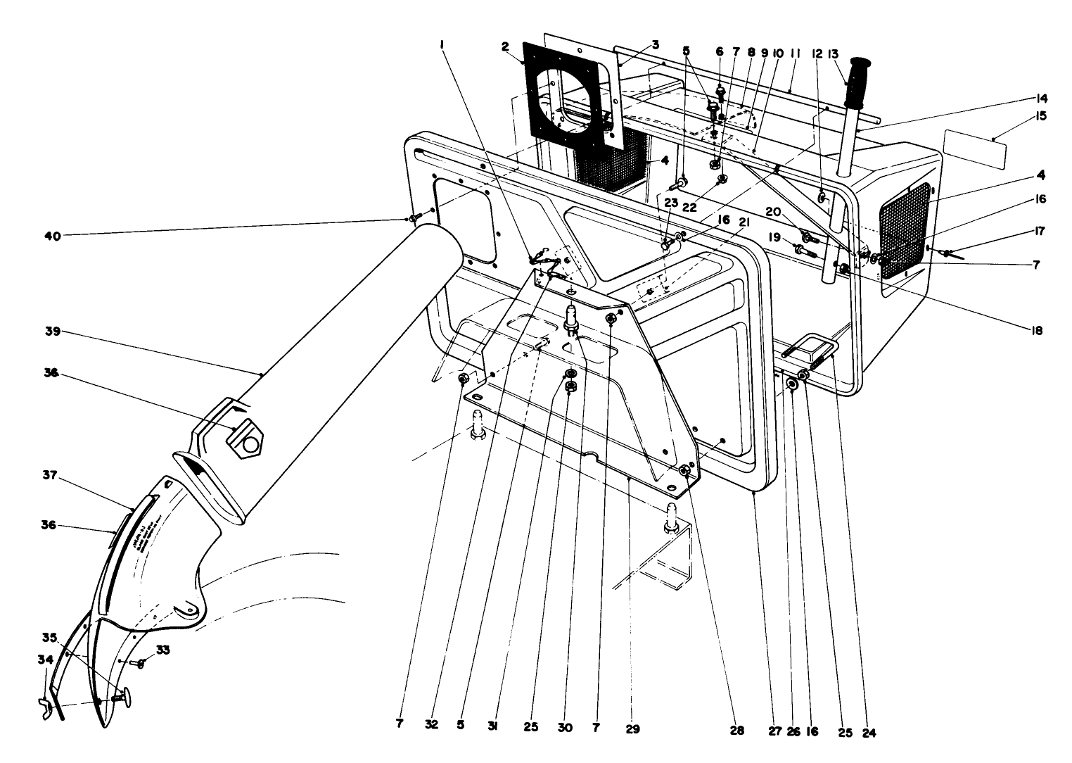 Easy-Empty Grass Catcher Model No. 59046 (optional)