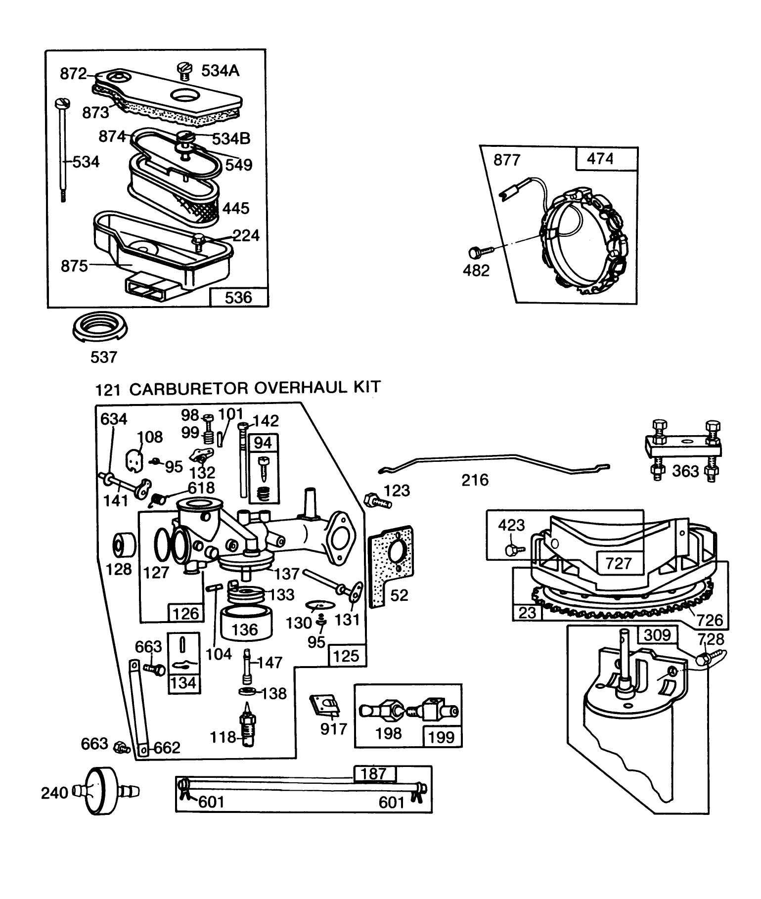 Engine Briggs & Stratton Model 253707-0157-01 (model 57360)(continued)