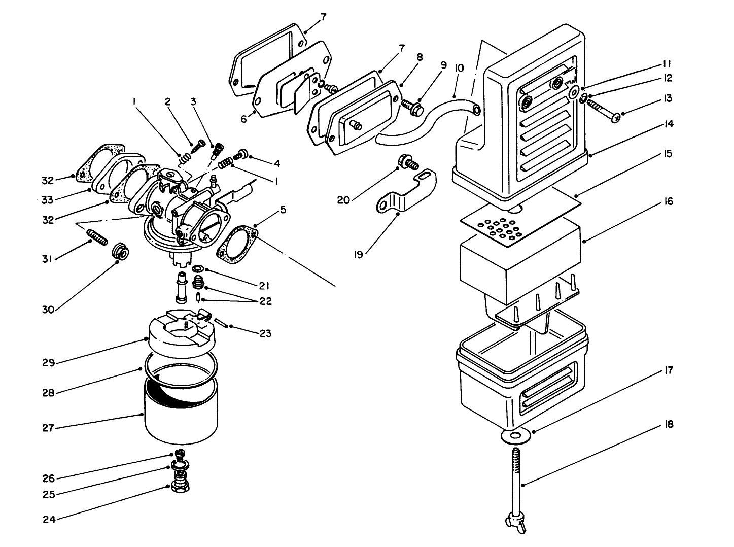 Air Cleaner & Carburetor Assembly