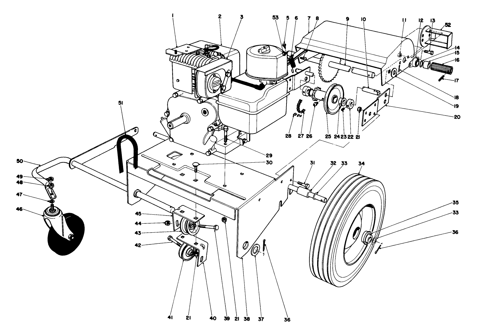 Engine And Base Assembly (model 62923)