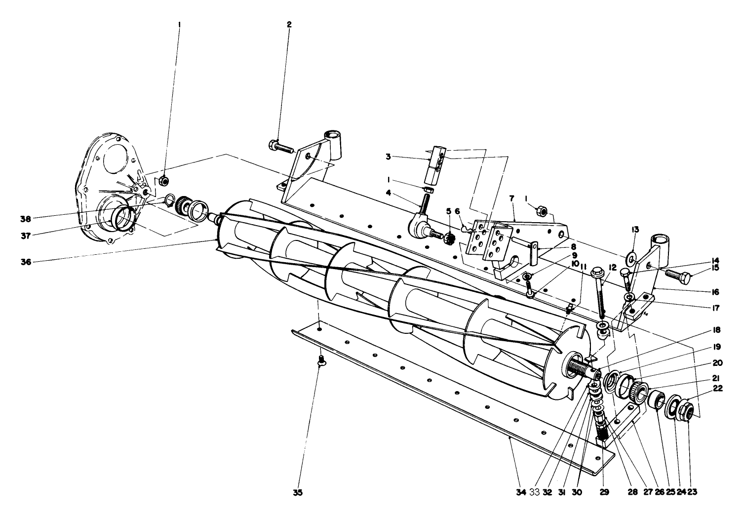 Reel And Bed Bar Assembly