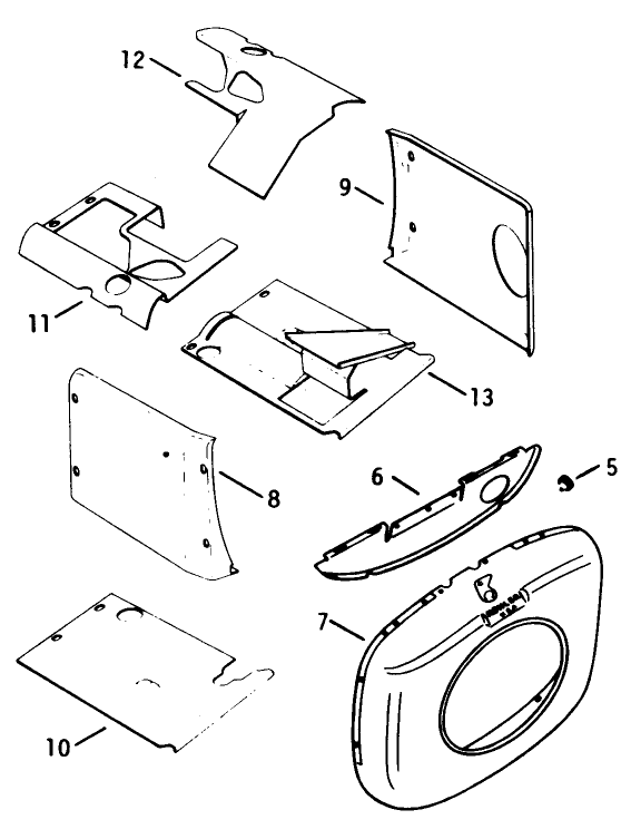 Baffles & Shroud-Engine Model No. K582qs Type No. Ps-36315