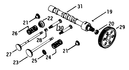 Camshaft & Valves-Engine Model No. K582qs Type No. Ps-36315