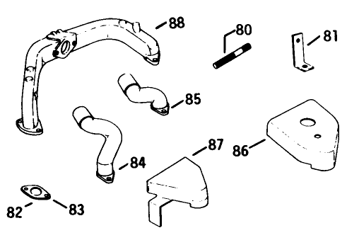 Intake & Exhaust Manifolds-Engine Model No. K582qs Type No. Ps-36315