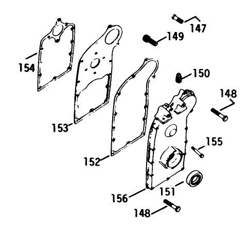 Gear Cover-Engine Model No. K582qs Type No. Ps-36315