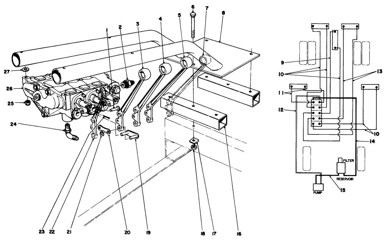 Valve Bank & Hoses (unit Serial No. 50101 Thru 50145)
