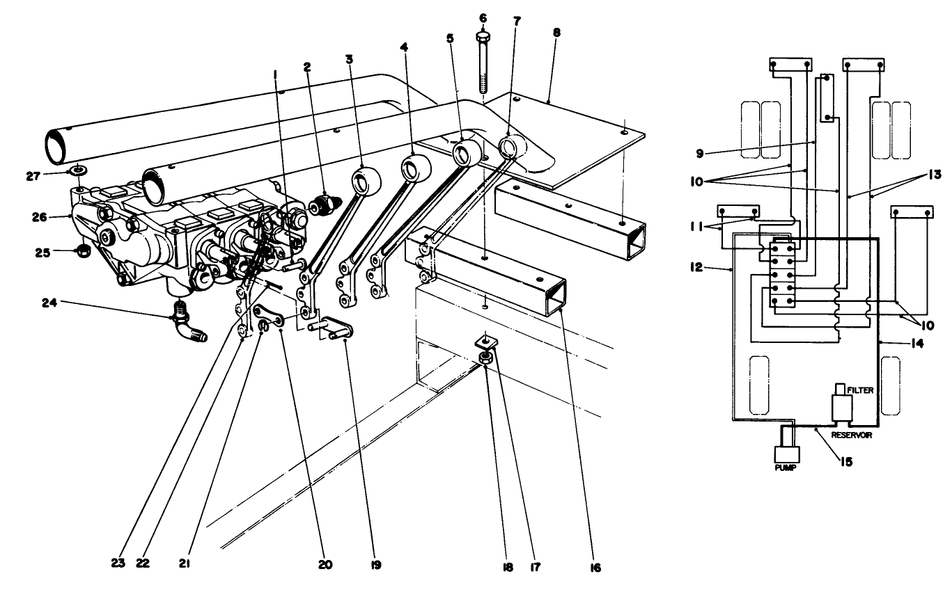 Valve Bank & Hoses (unit Serial No. 60101 & Up)