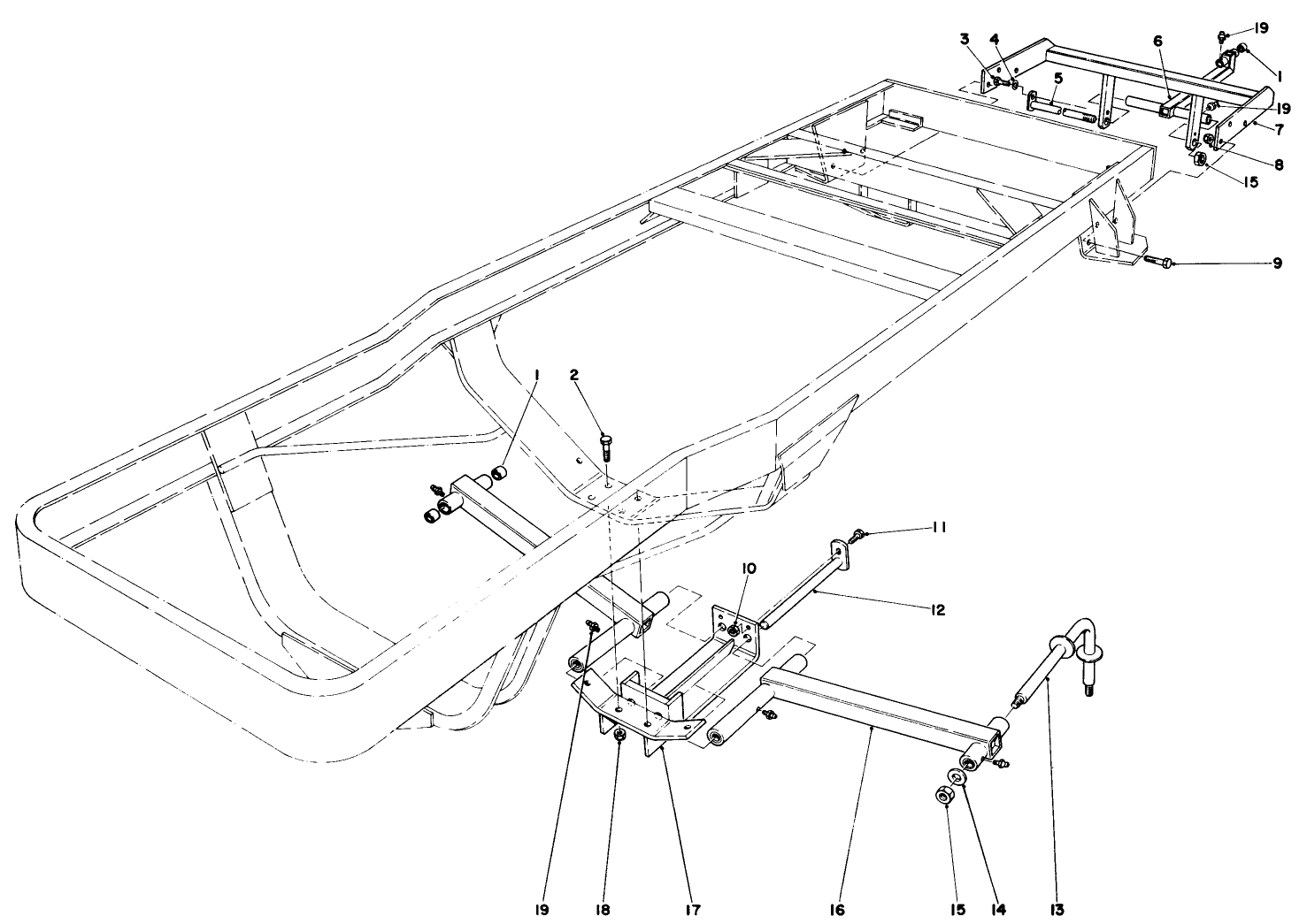 Drawbar Assembly No. 1, 2 And 3 Position