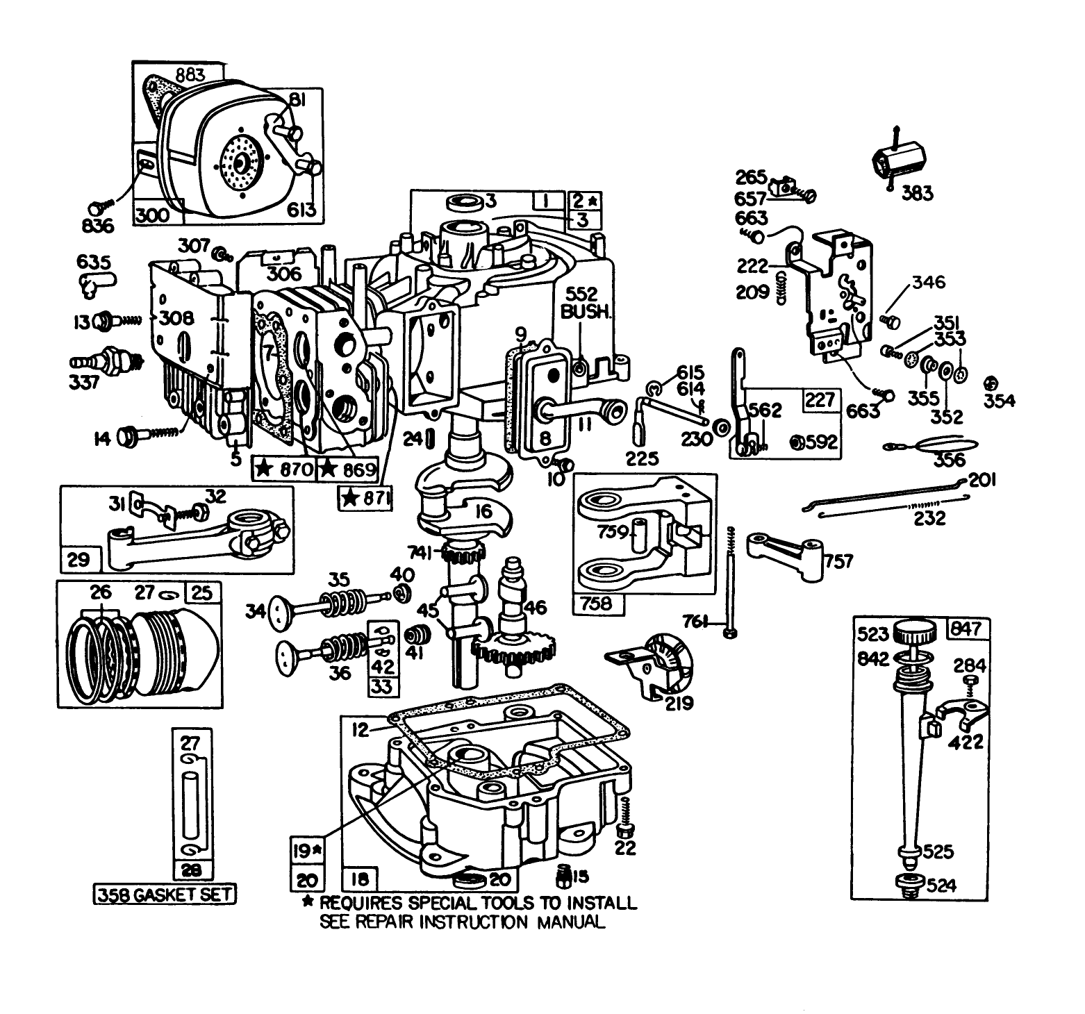 Engine Briggs & Stratton Model No. 191707-2132-01