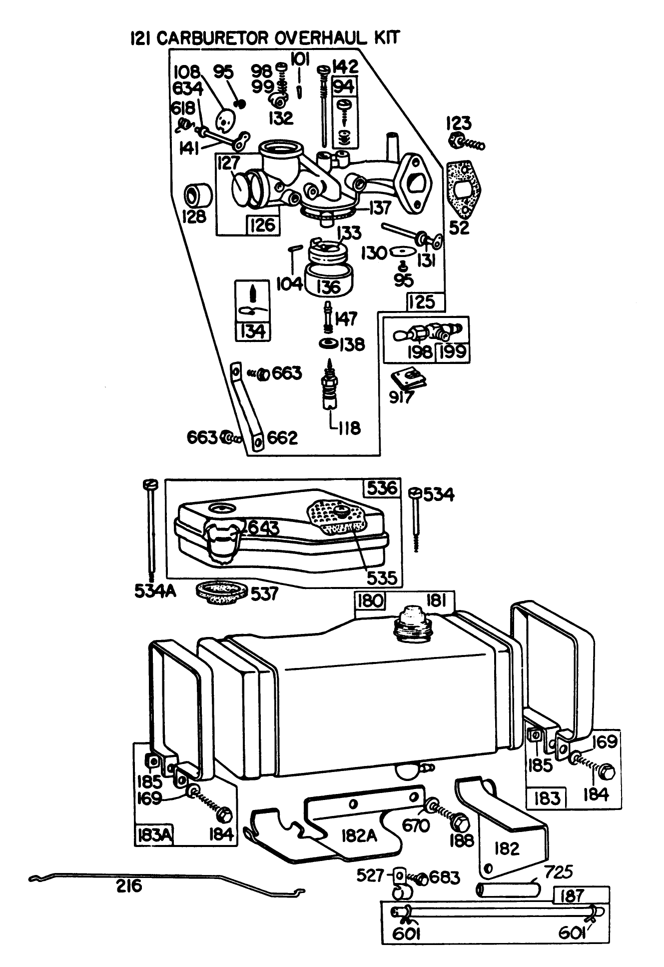 Engine Briggs & Stratton Model No. 191702-2133-01