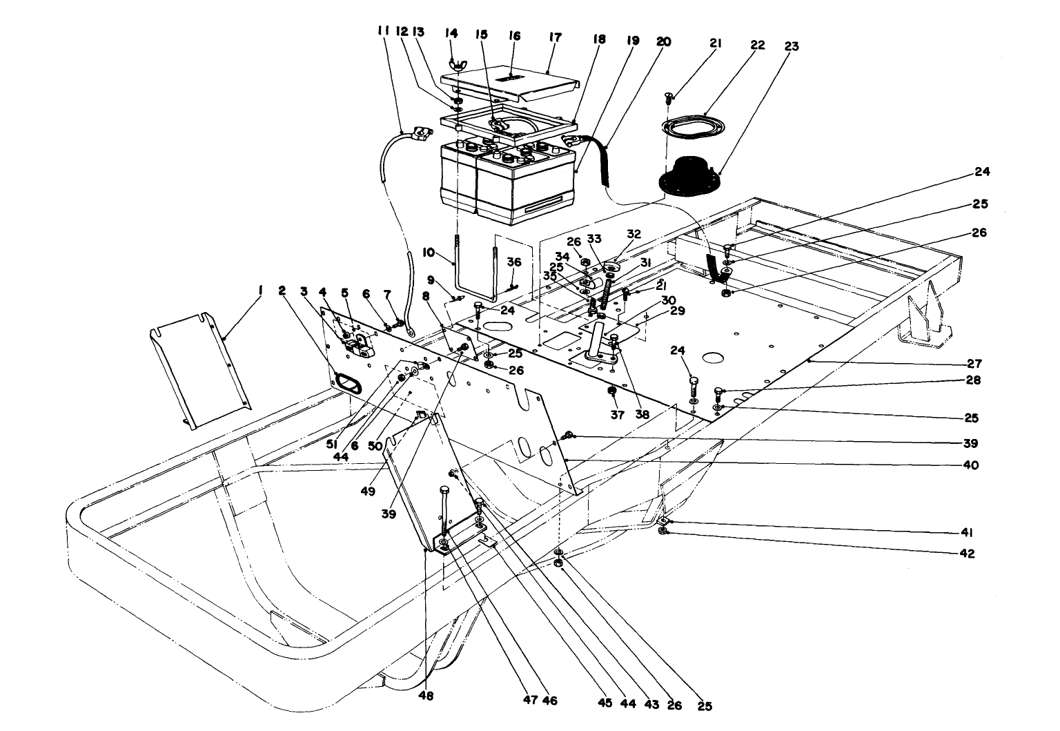 Toe Board And Battery Assembly