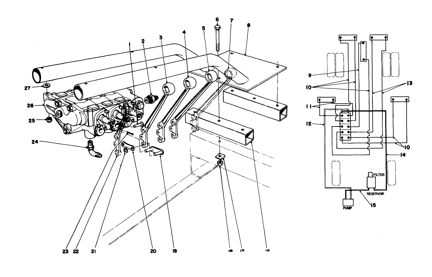 Valve Bank & Hoses (unit Serial No. 50101 Thru 50176)
