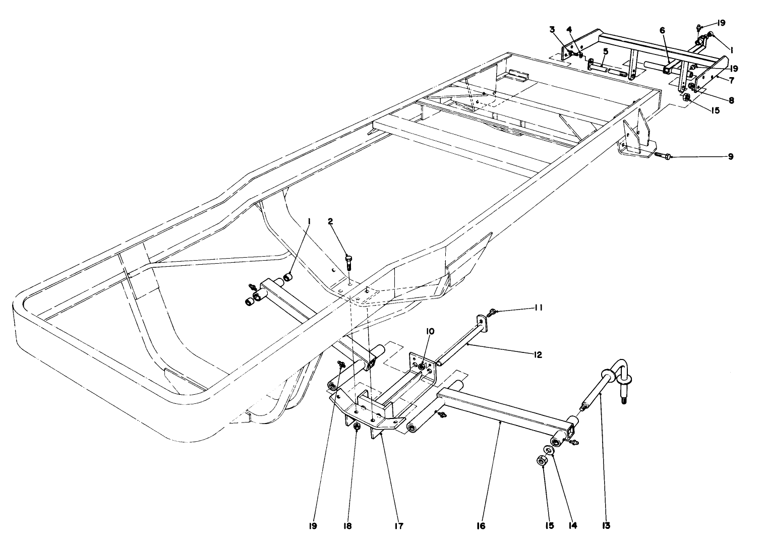Drawbar Assembly No. 1, 2 And 3 Position
