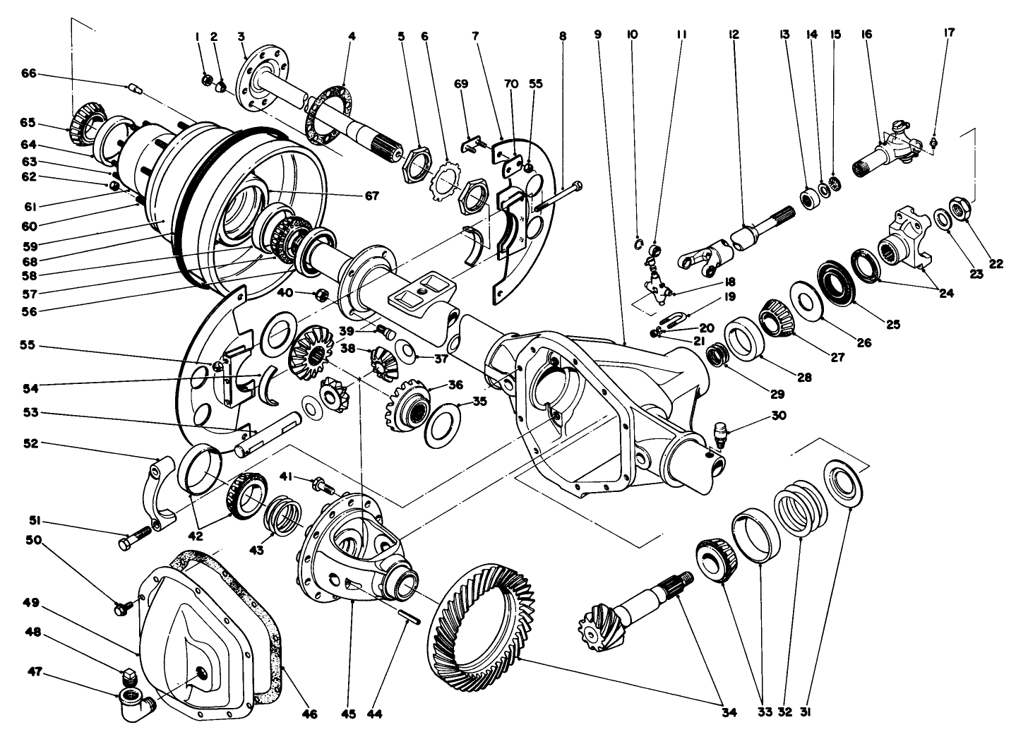 Rear Axle (36-9830) And Drive Line (44-1430)
