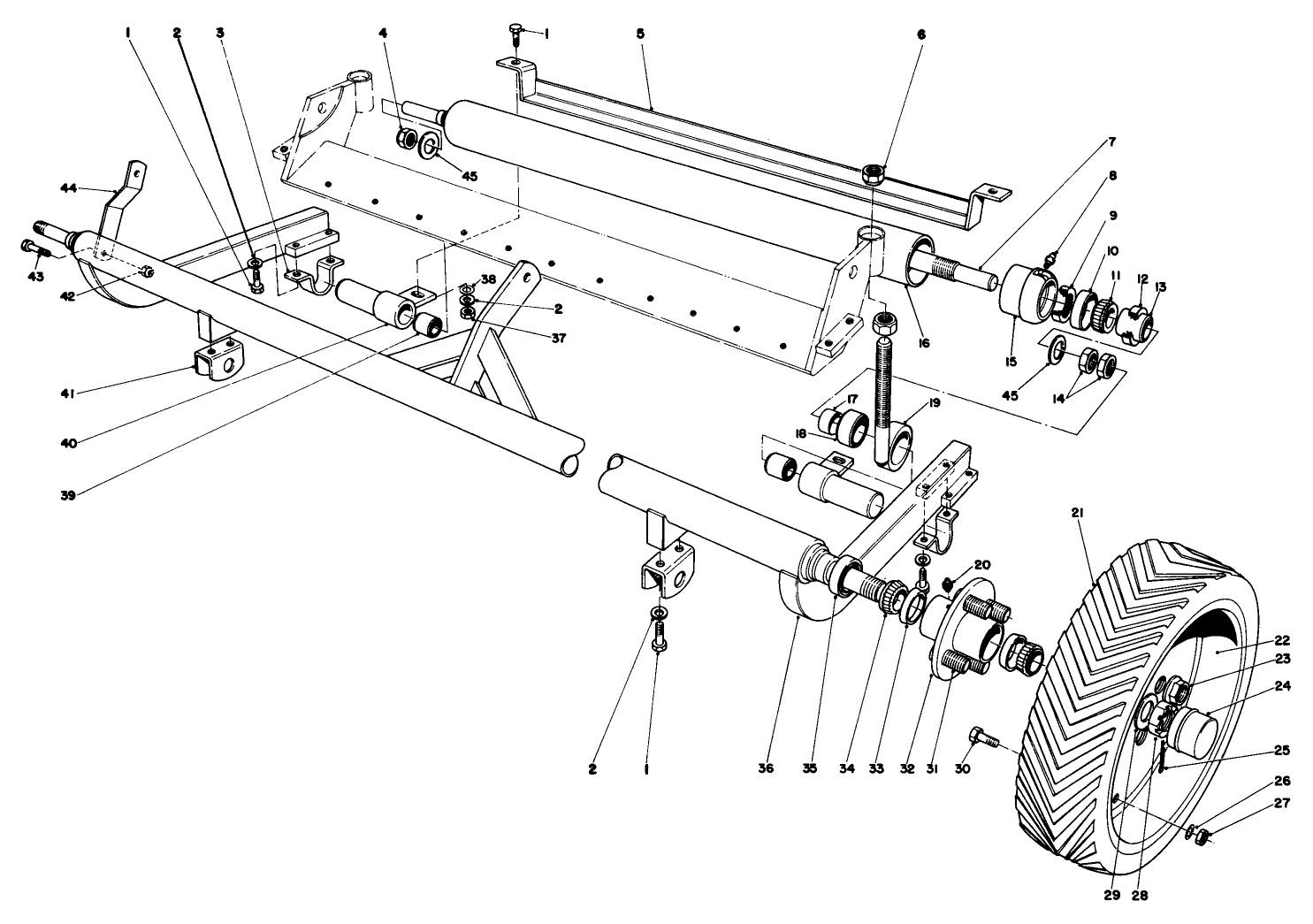 Carrier Frame And Roller Assembly