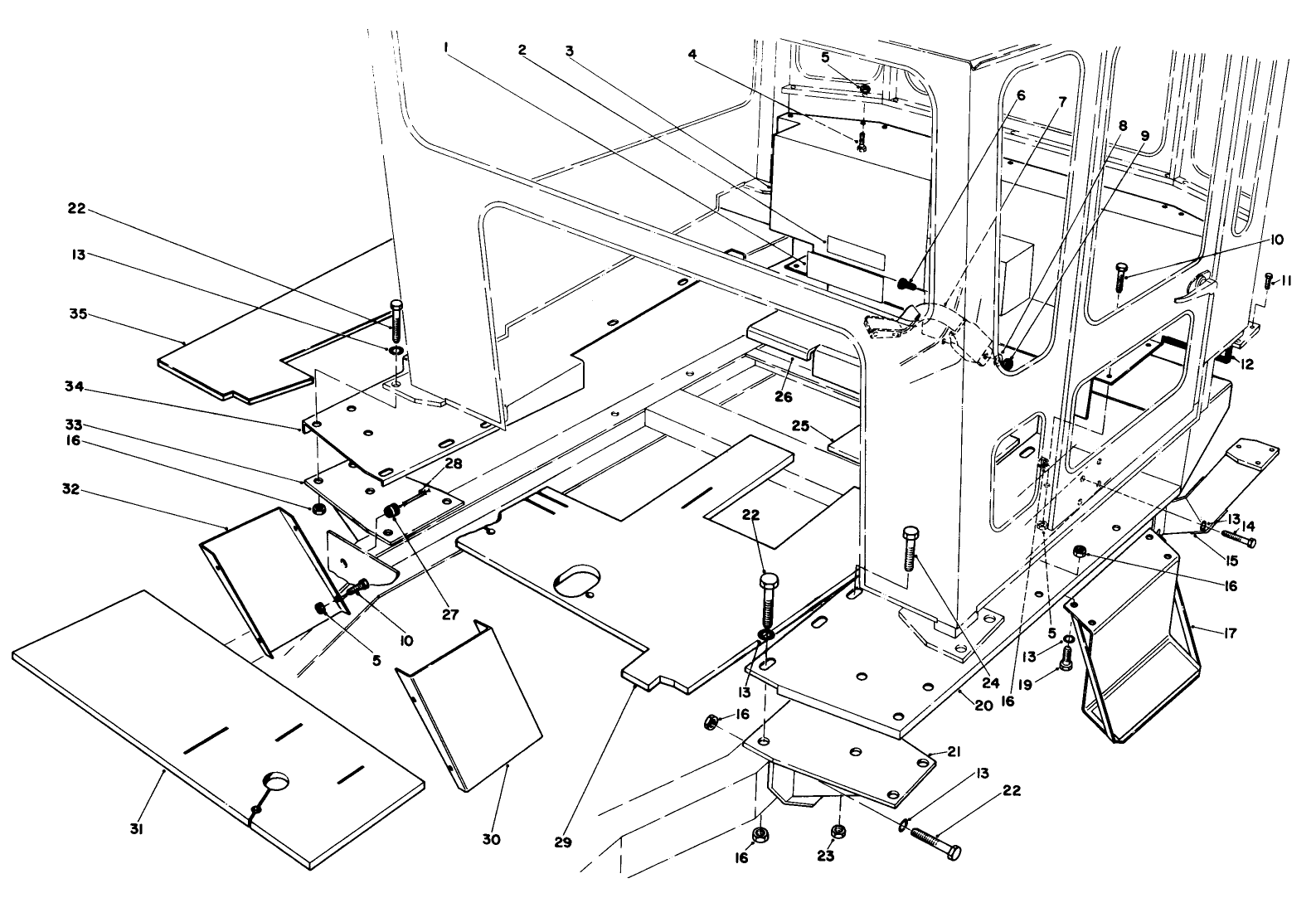 Cab Mounting Kit No. 70159 (optional)