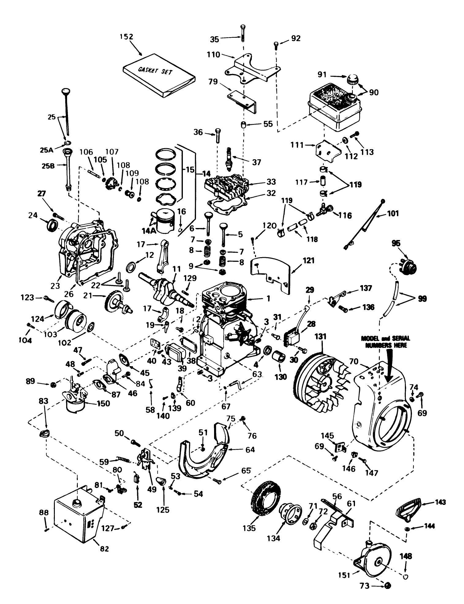 Engine Tecumseh Model H35-45598r