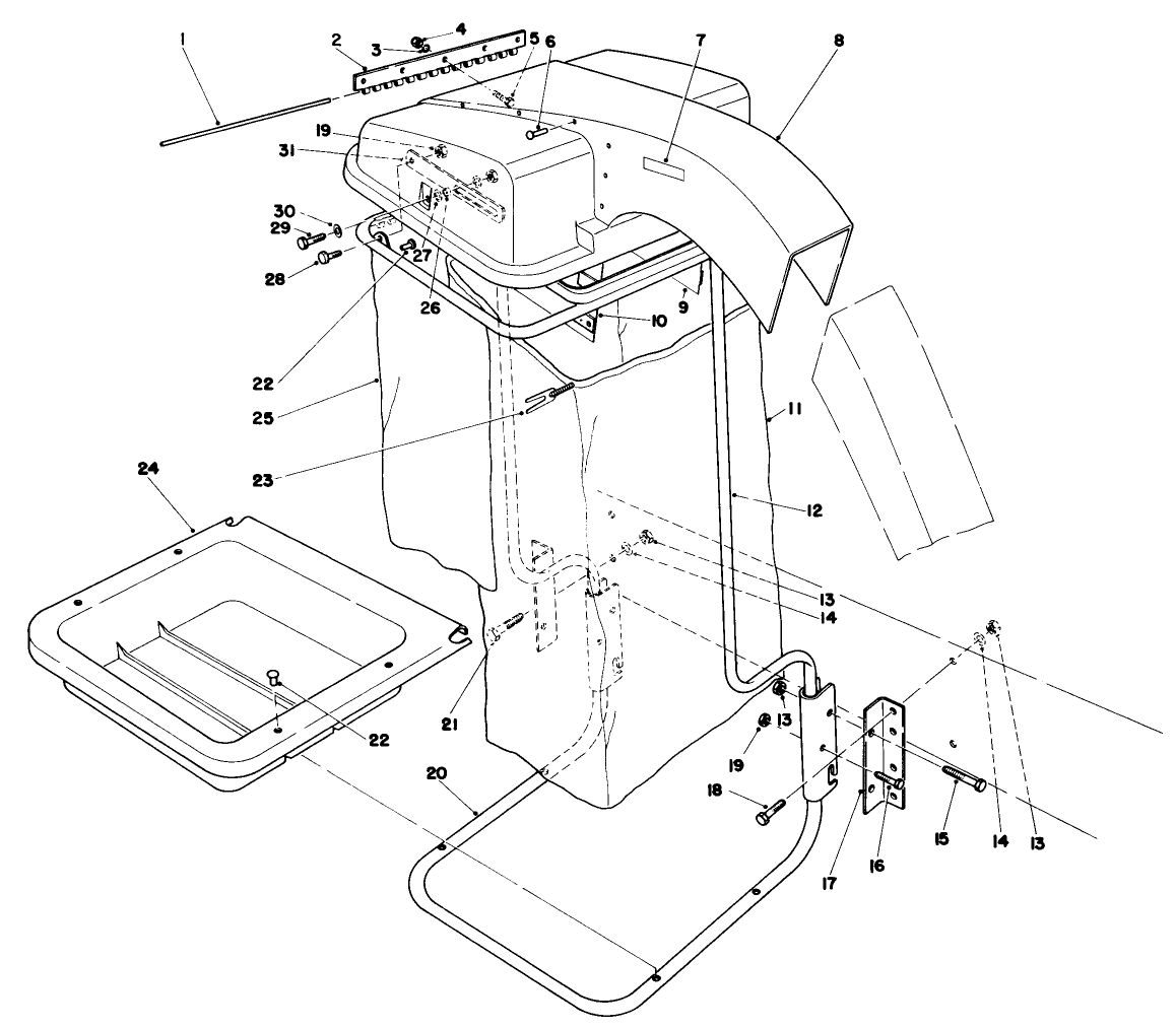 Grass Collection System Model No. 30557 (continued) (for Cutting Unit Model 30555)