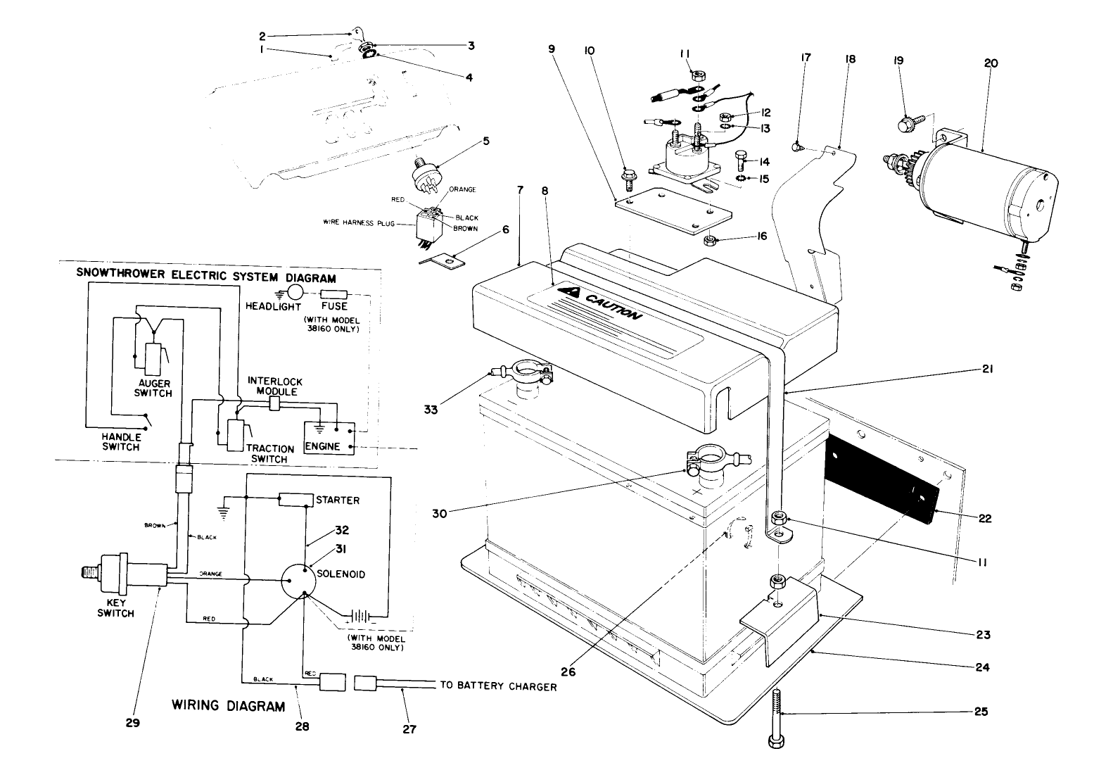 12 Volt Starting Motor Kit 42-3370 (optional)