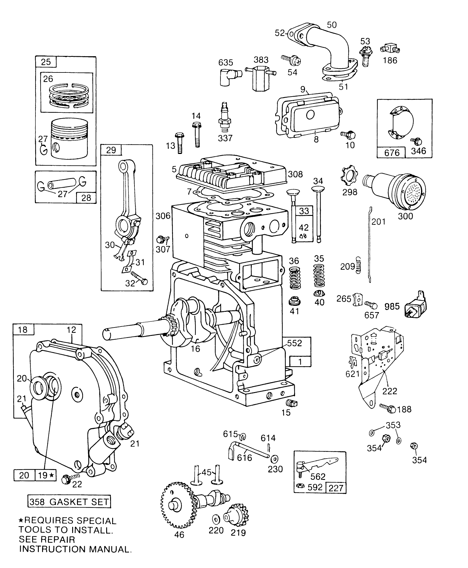 Engine Briggs & Stratton Model No. 190406-2999-01