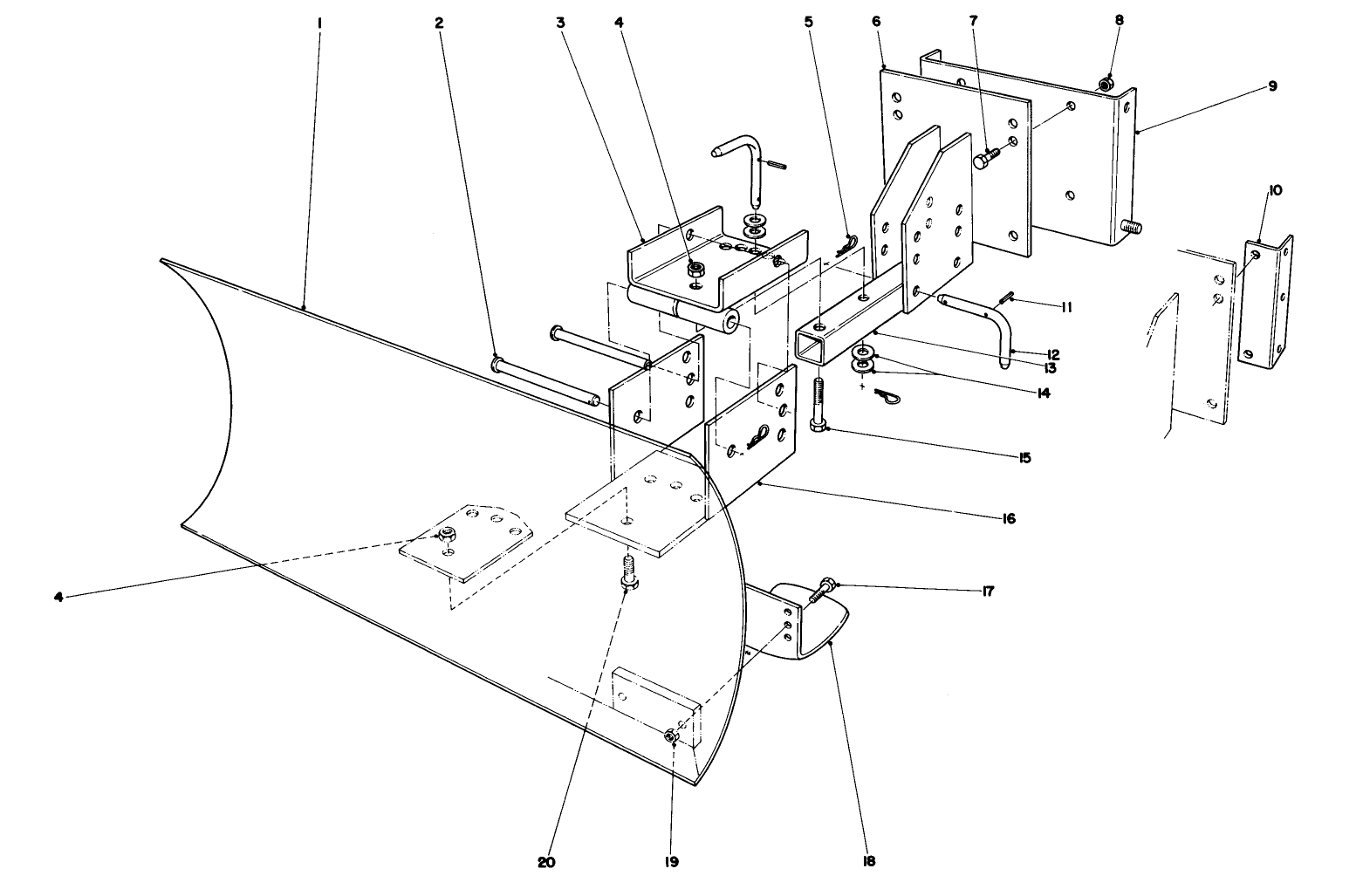 Grader Blade Assembly (model No. 59099) (optional)