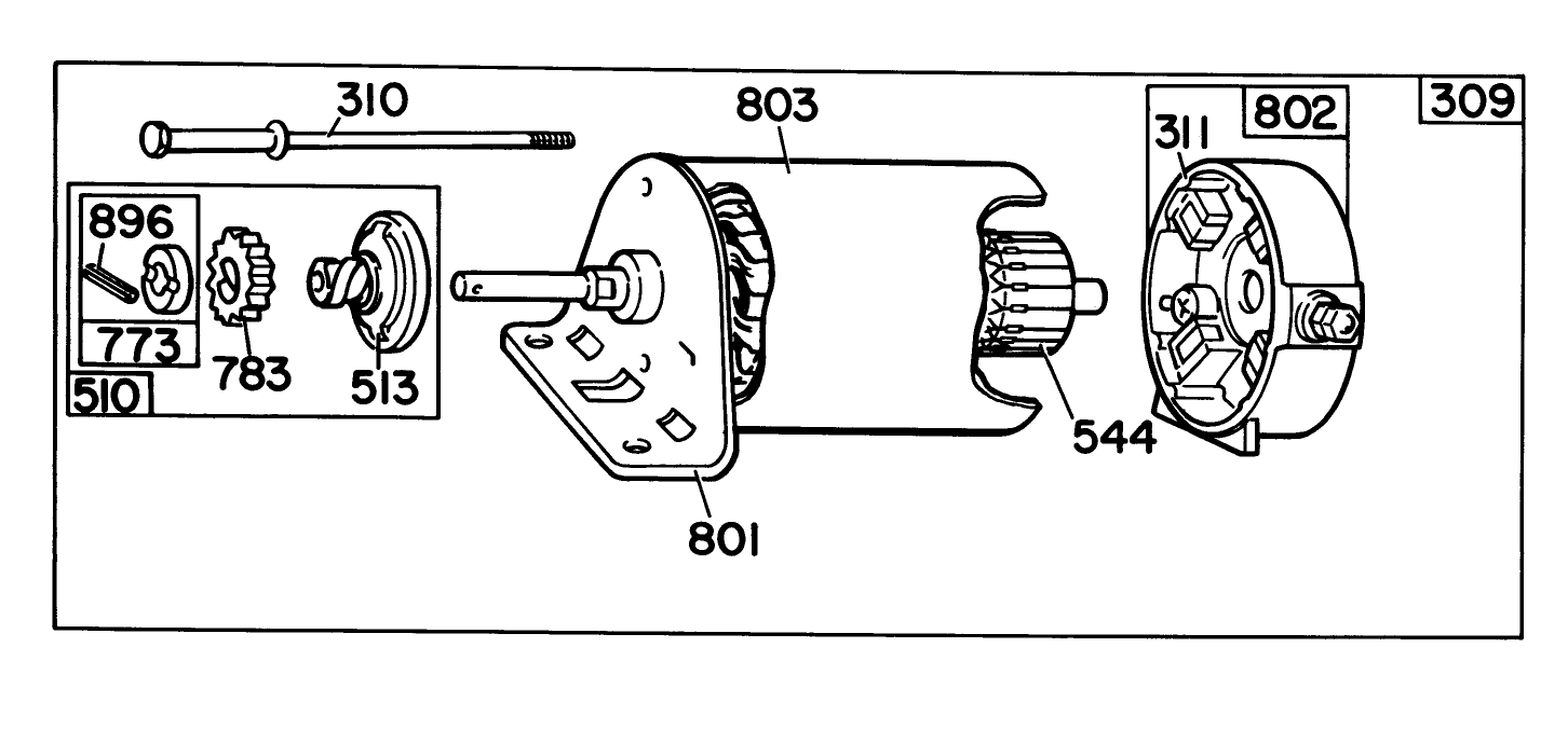 12 Volt Starter Brings & Stratton Motor No. 393852