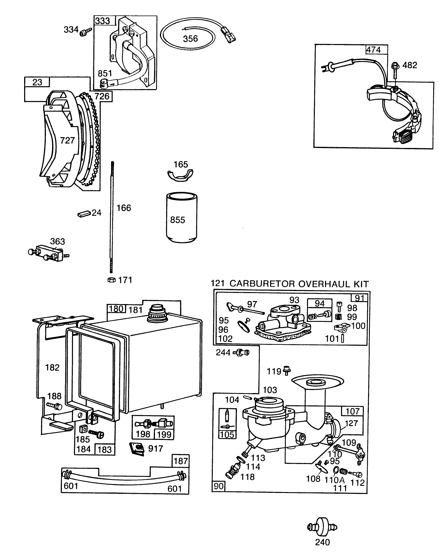 Engine Briggs & Stratton Model No. 252416-0719-01 (continued)
