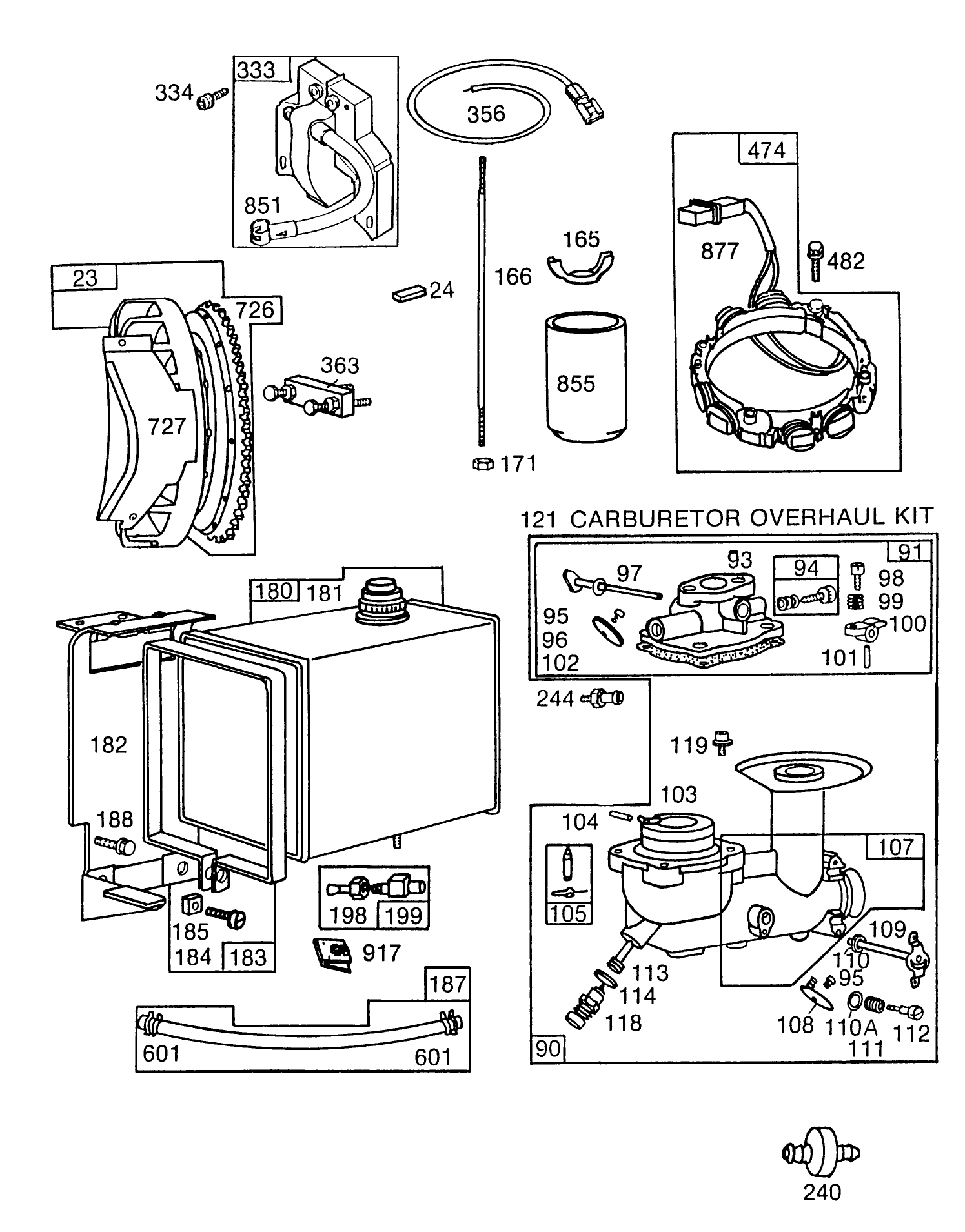 Engine Briggs & Stratton Model No. 252416-0677-01 (continued)