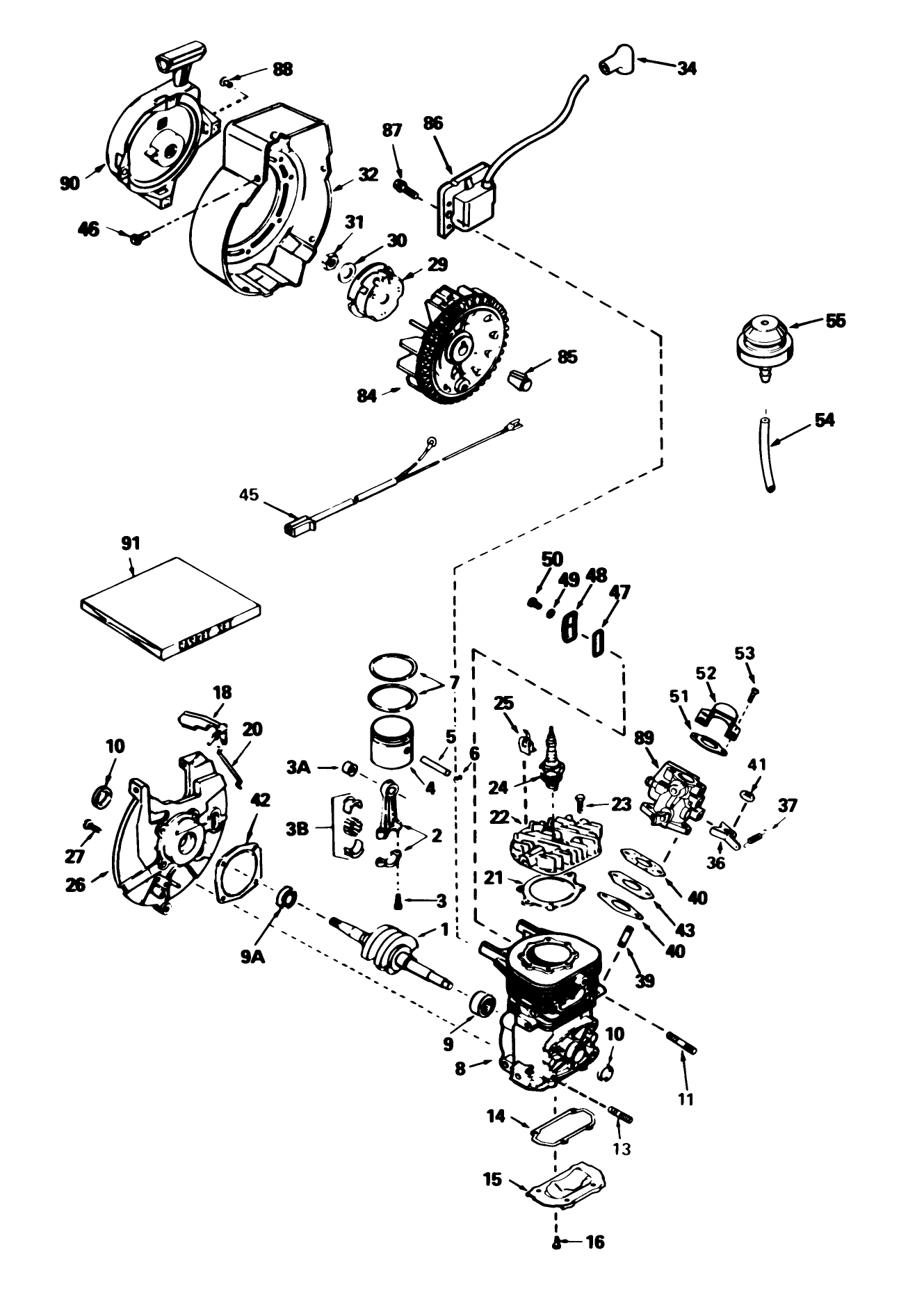 Engine Tecumseh Model No. Ah-600 Type 1622