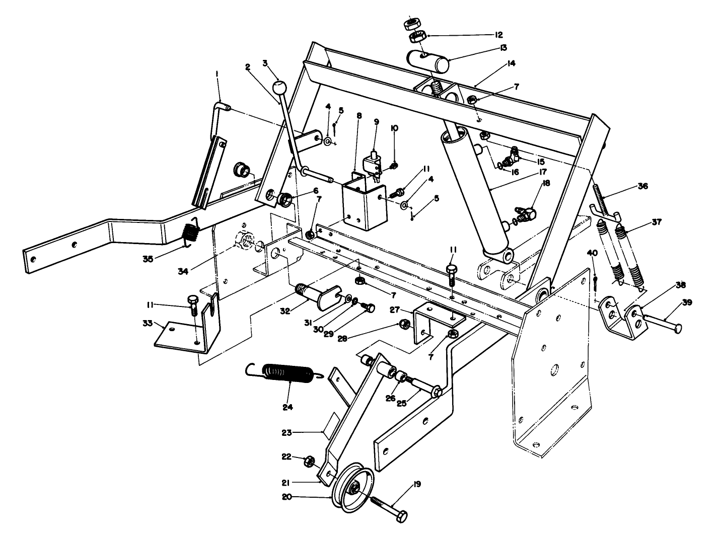 Parking Brake & Lift Frame Assembly