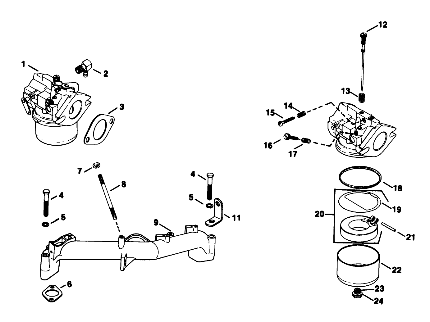 Carburetor-Engine Kohler Model No. Kt17qs Type No. 24324 (continued)