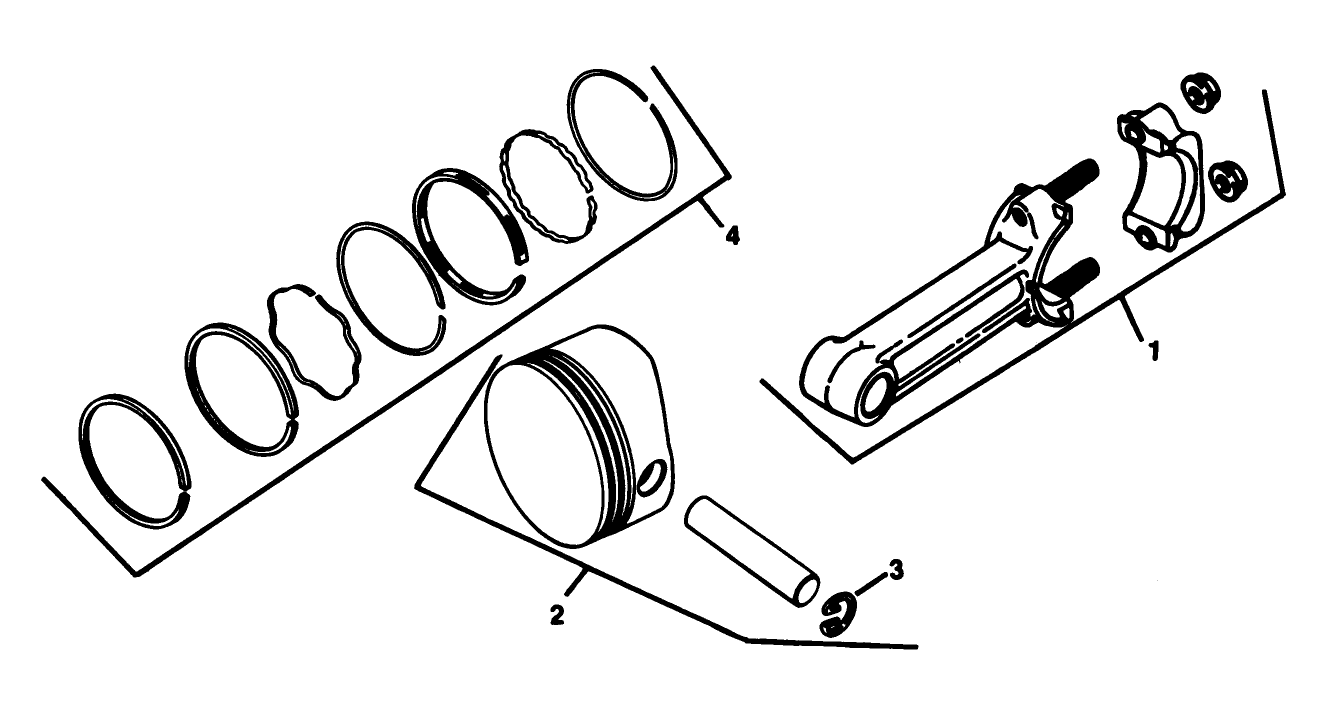 Piston & Rod-Engine Kohler Model No. Kt17qs Type No. 24324 (continued)