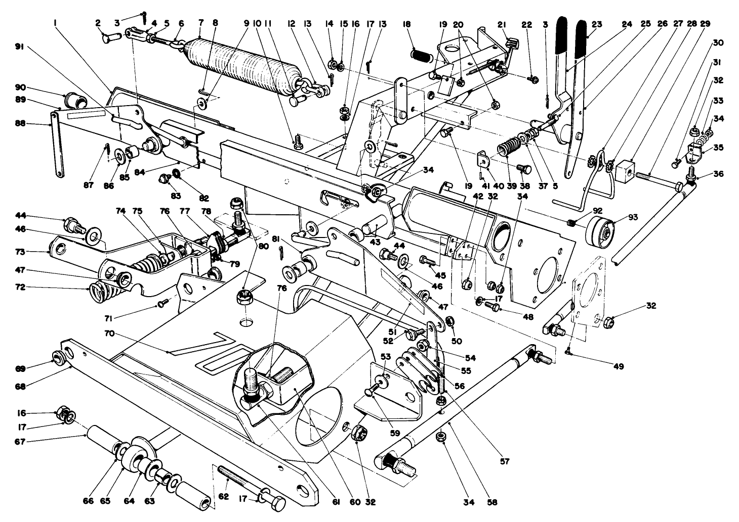 Main Frame And Counterbalance Assembly