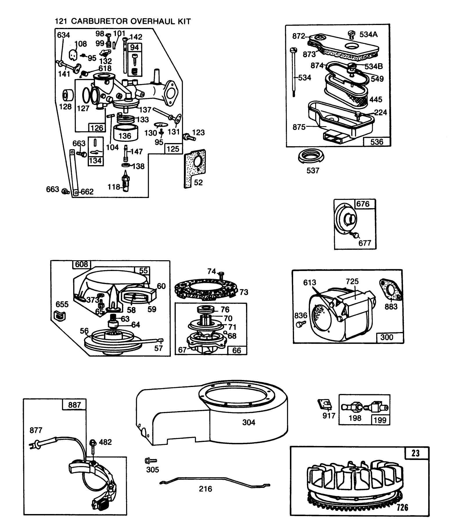 Engine 11 H.p. Briggs & Stratton Model No. 253707-0195-01 (continued)