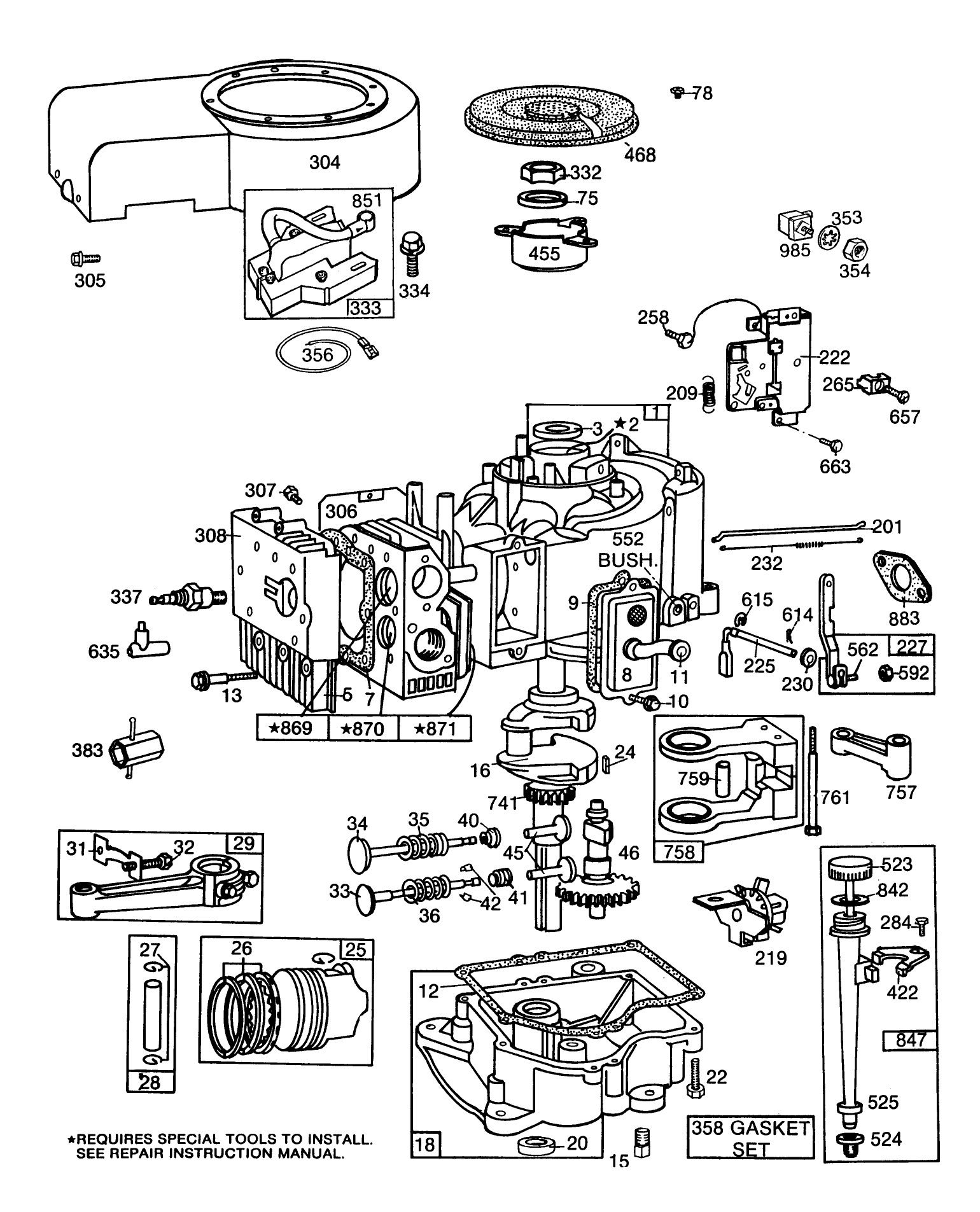 Engine Briggs & Stratton Model 253707-0157-01 (continued)
