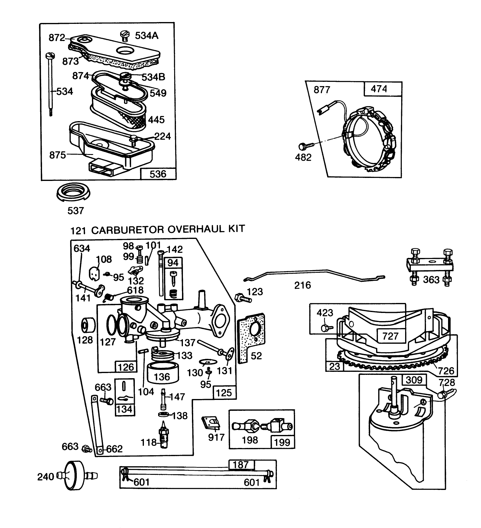 Engine Briggs & Stratton Model 253707-0157-01 (continued)