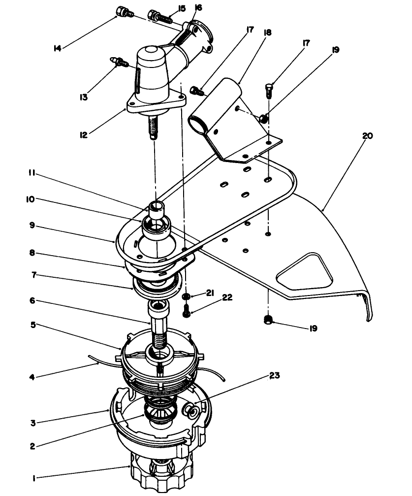 Trimmer Head & Gear Box Assembly