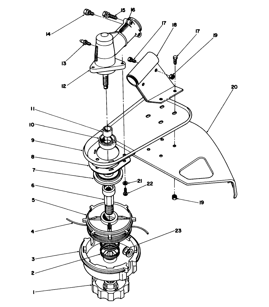 Trimmer Head & Gear Box Assembly
