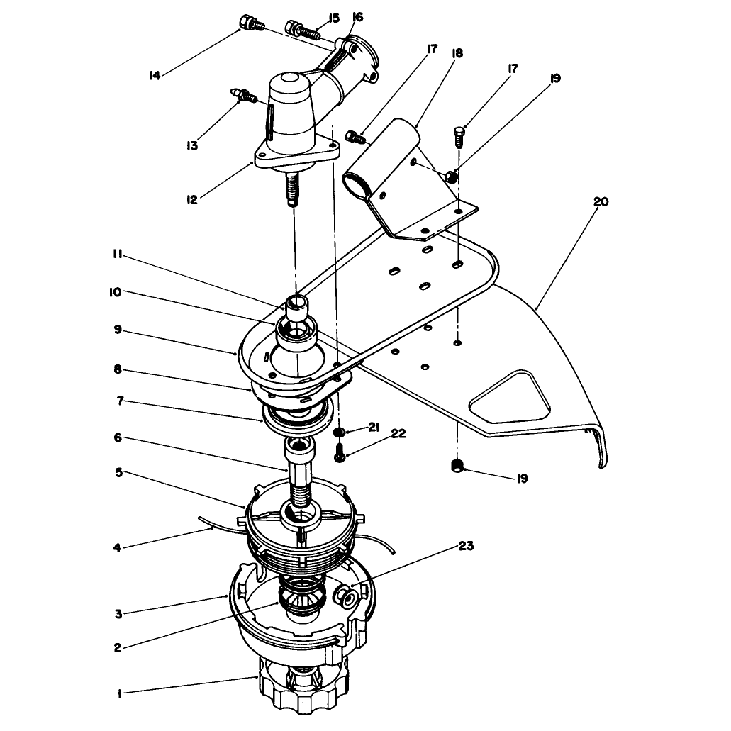 Trimmer Head & Gear Box Assembly