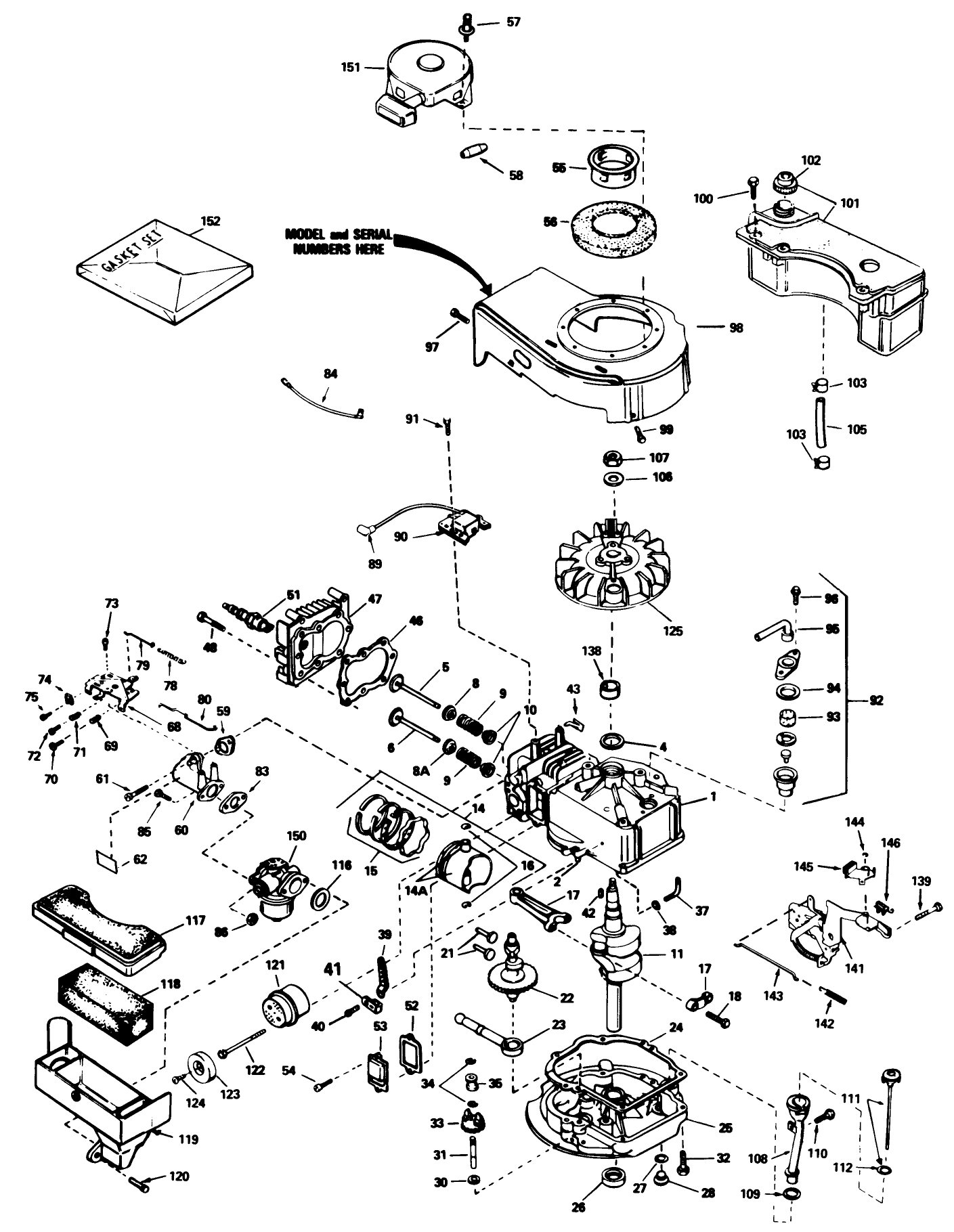 Engine Tecumseh Model No. Tvs100-44001 (continued) (used On Units With Serial No. 6001260 & Up)