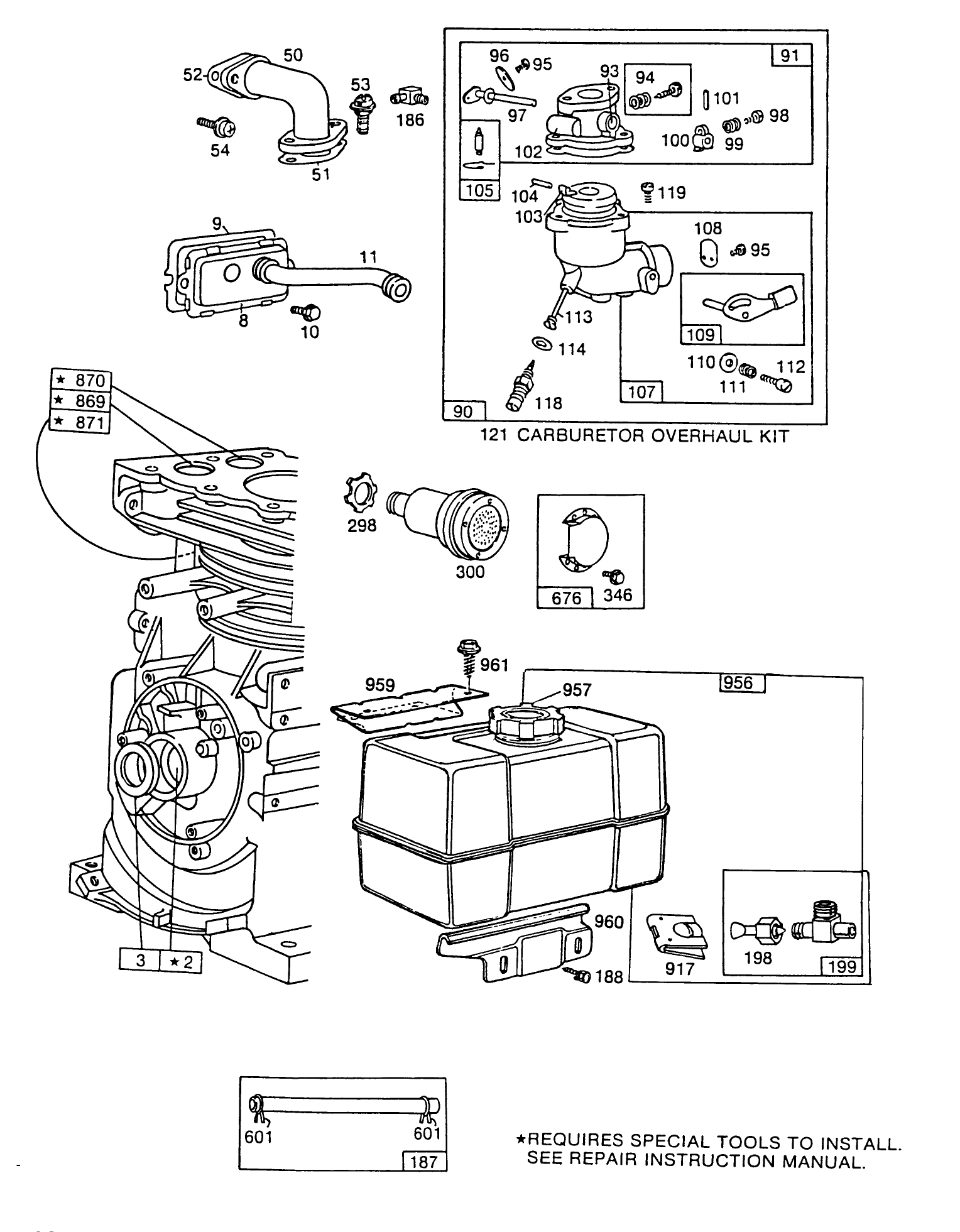 Engine Briggs & Stratton Model No. 190406-3054-01 (continued)