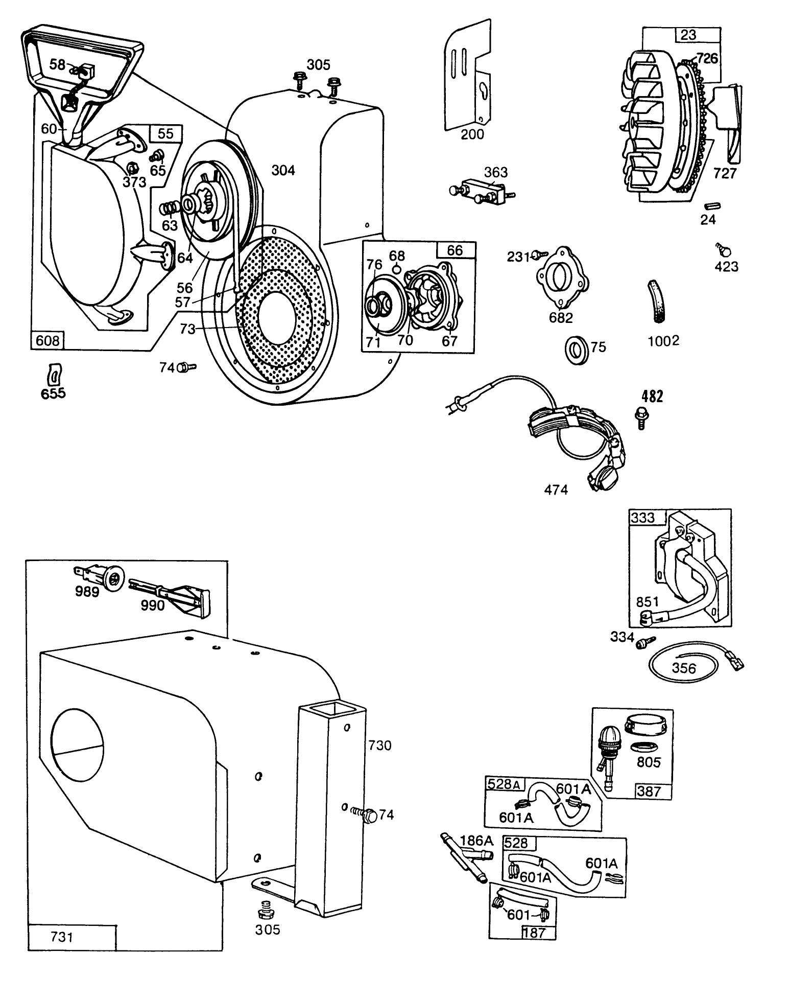 Engine Briggs & Stratton Model No. 190406-3054-01 (continued)