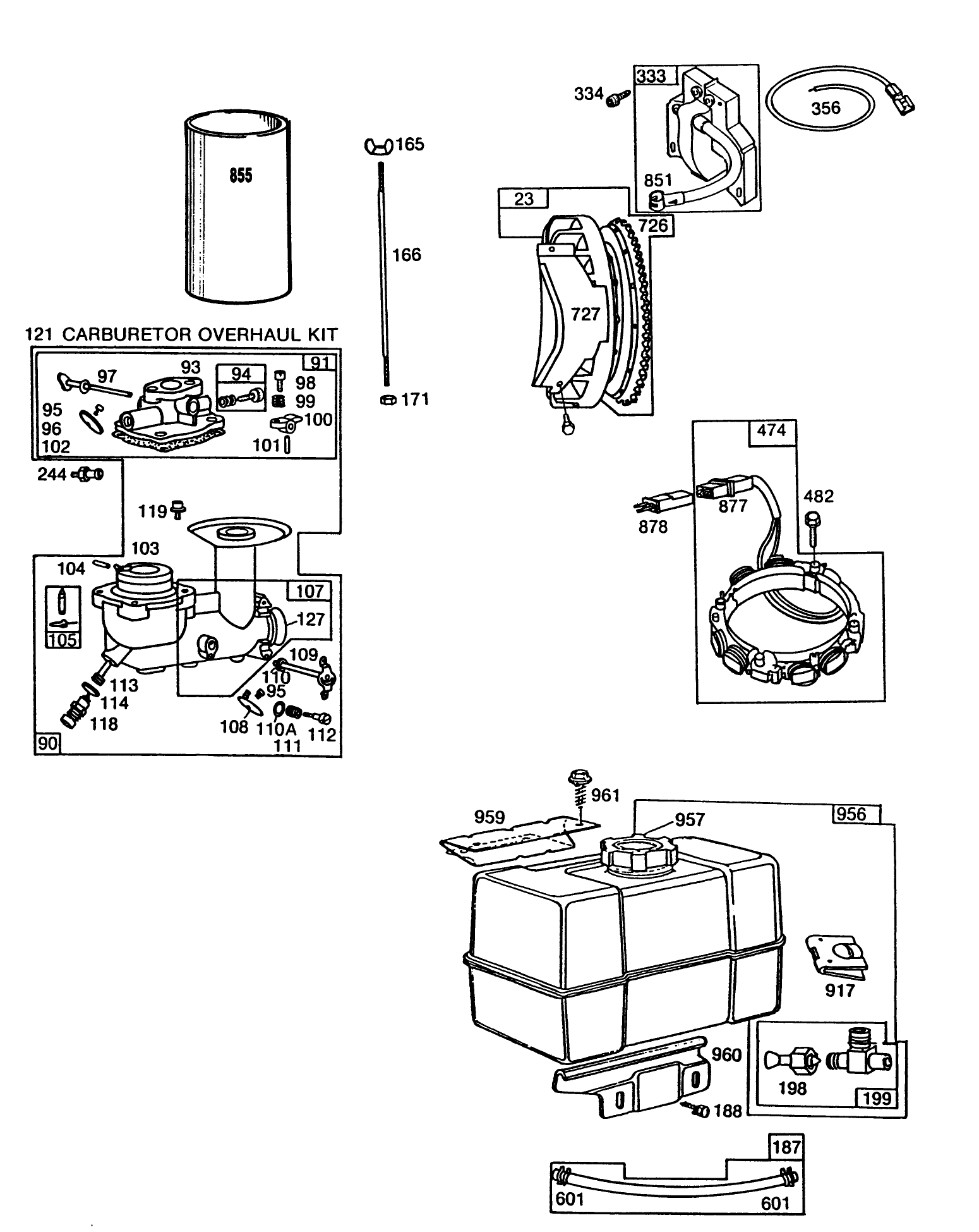 Engine Briggs & Stratton Model No. 252416-0735-01 (continued)