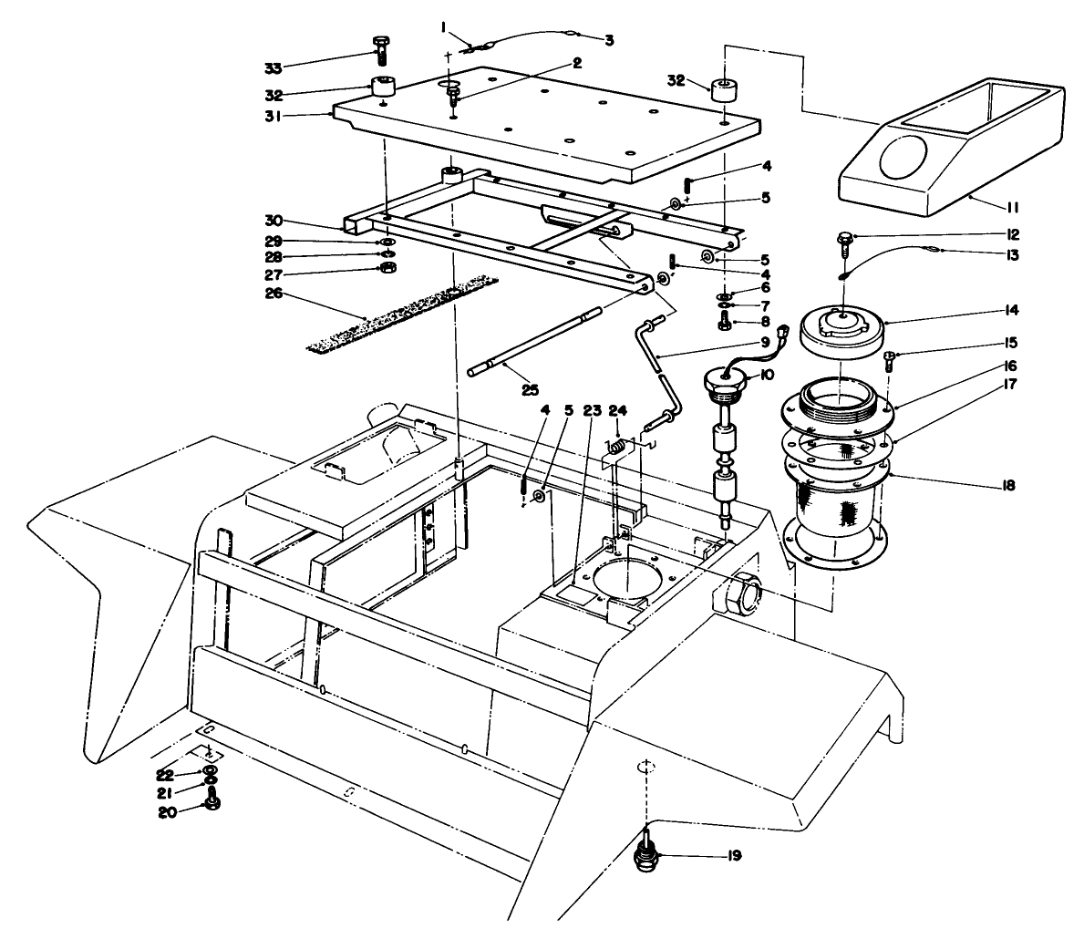 Seat Platform & Filler Cap Assembly