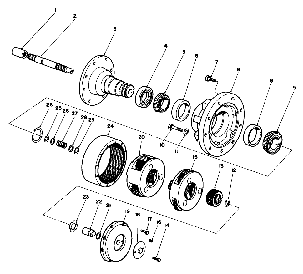 Planetary Gear Drive Assembly No. 58-5530 (** 58-5530 High Speed Ratio 15.88:1) (àà 62-6400 Standard Speed Ratio 19.62:1)