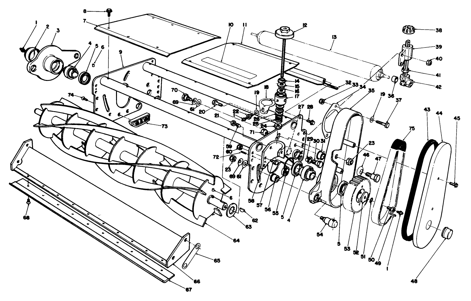 Cutting Unit Assembly L.h. (continued)(5 Blade Model No. 03745 & 7 Blade Model No. 03737)