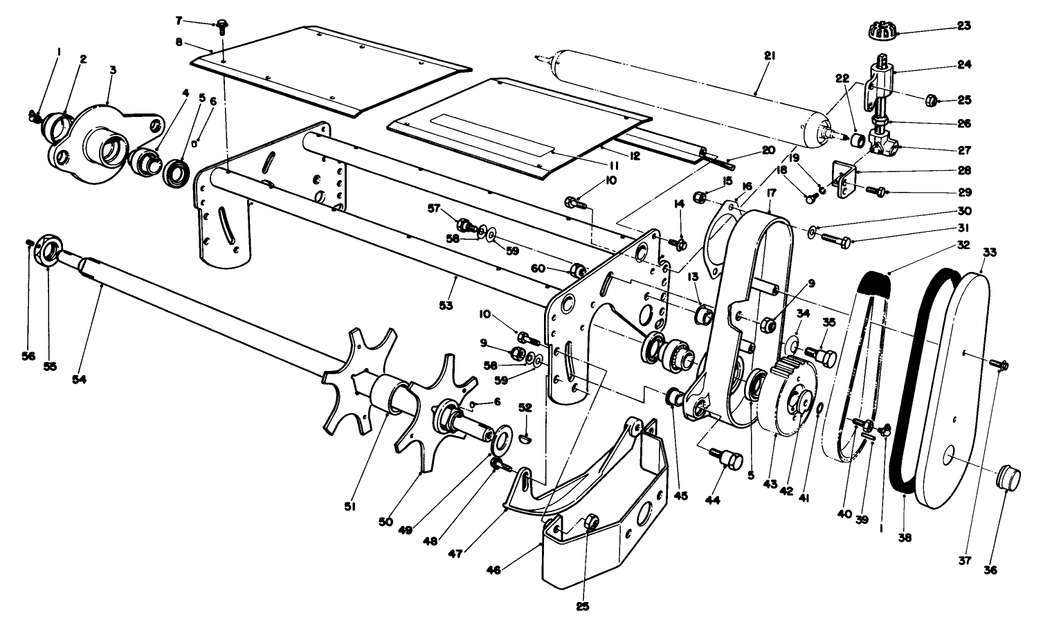 Dethatcher Reel Assemblies R.h. & L.h. (optional)(r.h. Assembly Model No. 03732 L.h. Assembly Model No. 03730)